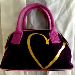 Victoria's Secret Purple and Gold Heart Bag-Vintage